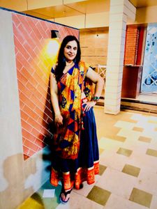 Red Colour Beautiful Saree With Stitches Stylish B