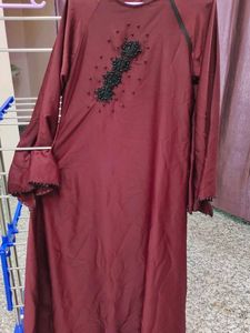 Elegant Maroon Abaya