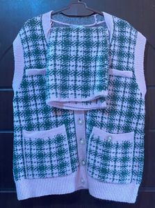 ZARA Sweater Vest &amp; Skirt Set