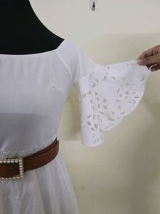Shein Party Casual Wear Elegant White Dress