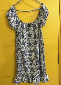 Floral Print Off-Shoulder Dress