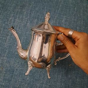 Silver Plate And Kettle Set