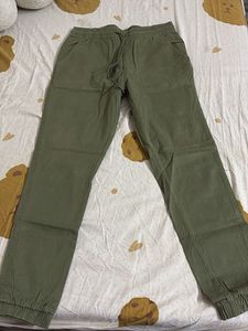 Olive Green Casual Pants