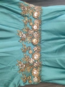Princess Cut  Designer Padded Gown With Stone