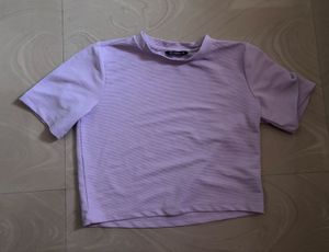 Lavender Ribbed T-Shirt
