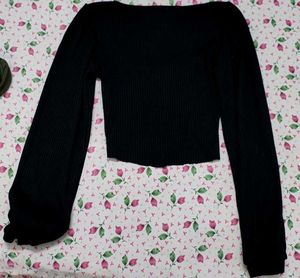 Ruched Sweetheart Ribbed Top