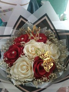 Handmade Ribbon Rose Bouquet 🎀✨😍