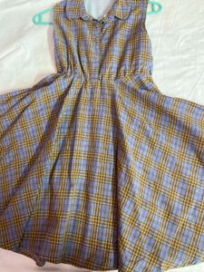 Check Pattern Mini Dress
