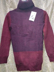 Colorblock Turtleneck Sweater