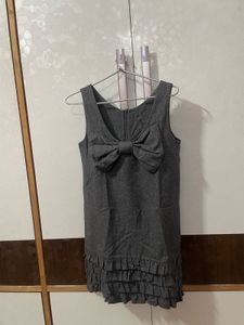 new Gray Bow Dress
