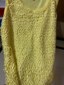 Yellow Party Wear Top