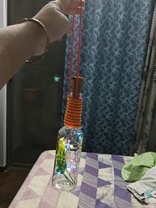 1 DECORATIVE HANGING GLASS LAMP MULTICOLOUR