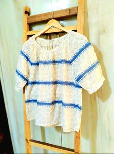 Self Design Cotton Top Size-40