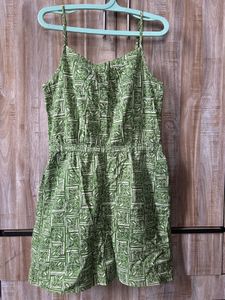 Green Printed Jumpsuit