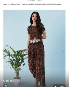 A printed indowestern cord set