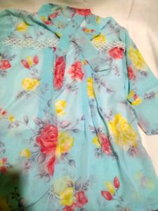 Floral Print Chiffon Blouse