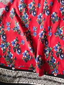 Blue &amp; Red Floral Dress