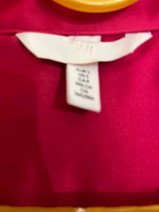 H&amp;M Hot Pink Satin Shirt