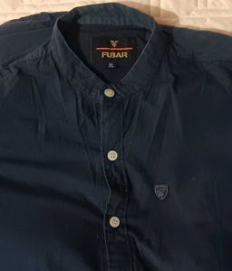 Fuuari Navy Blue Casual Shirt