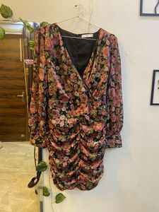 Mango Floral Gathered Dress