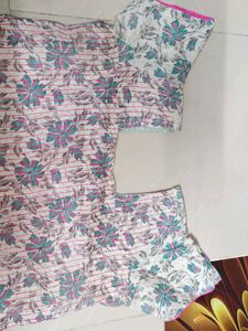 Floral Print Cotton Kurti
