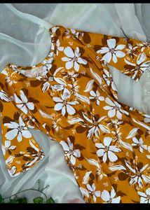 Floral Print Casual Kurta