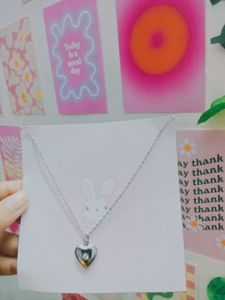 Silver Heart Locket &amp; Star Ring Set