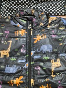 Animal Print Puffer Jacket