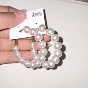 Pearl Hoop Earrings