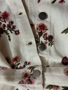 gorgeous off white floral dungaree