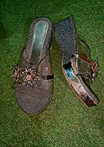 Glittery Sparkle Flower Heels