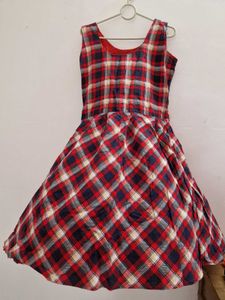 Red &amp; Blue Plaid Dress