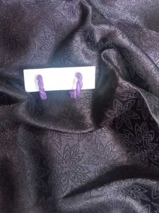 Purple Twist Hoop Earrings