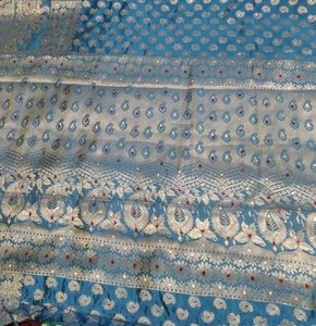 Blue Banarasi Silk Saree