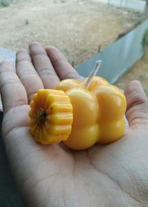 cube and flowers candles