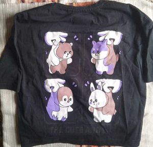 Black Panda Bear Graphic Tee