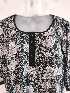 Black Printed Top ( Women)