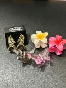 Earrings & Hair Clips Bundle