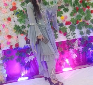 Grey Embroidered 2-Piece Suit