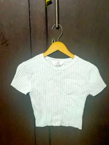H&amp;M RIB-KNIT TOP