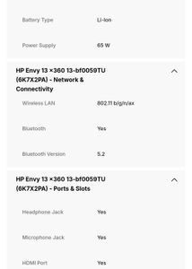 HP Envy x360 2in1, i7, 12th Gen, 8GB, 512GB