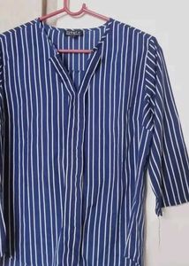 Striped V-Neck Blouse