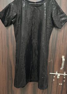 Black Sequence MIDI Dress For Women