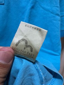 Evisu Far East Embroidered Front Logo Polo TShirt