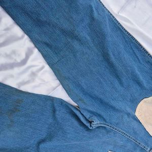 DUAL TONED BOOTCUT DENIM JEANS