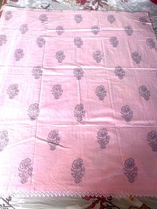 Pink Printed Unstitched Kurta Set &amp; Dupatta