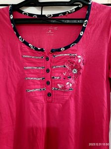 Girls Red Top For Sale (Size: M, Upto12 Years)