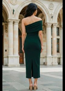 Elegant Emerald One-Shoulder Dress