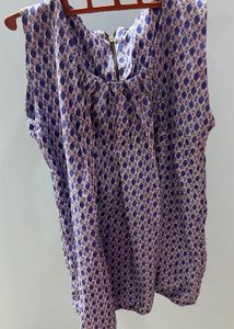 Patterned Sleeveless Top