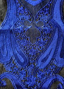 Elegant Blue Embroidered Dress Material